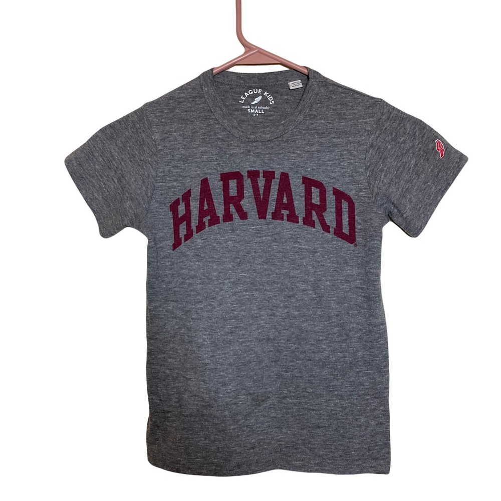 Harvard Tee Grey and Red Small Short Sleeve